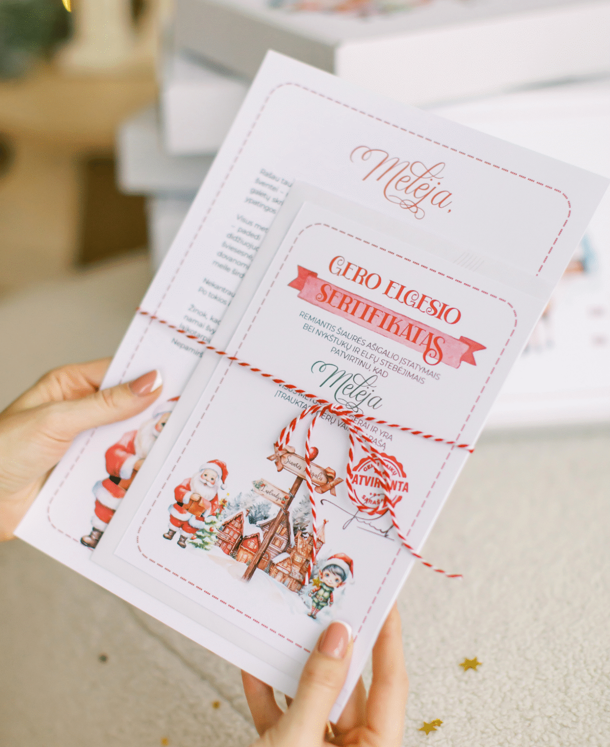 Personalizuota dėžutė nuo Kalėdų senelio
