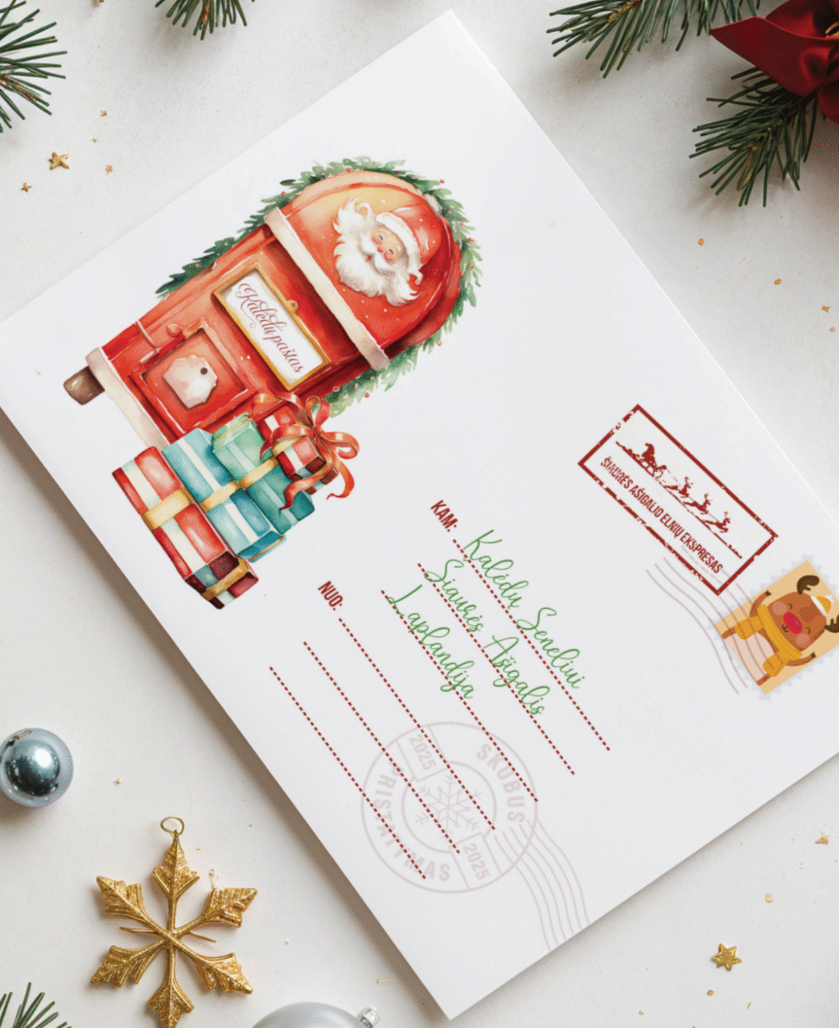 Personalizuota dėžutė nuo Kalėdų senelio