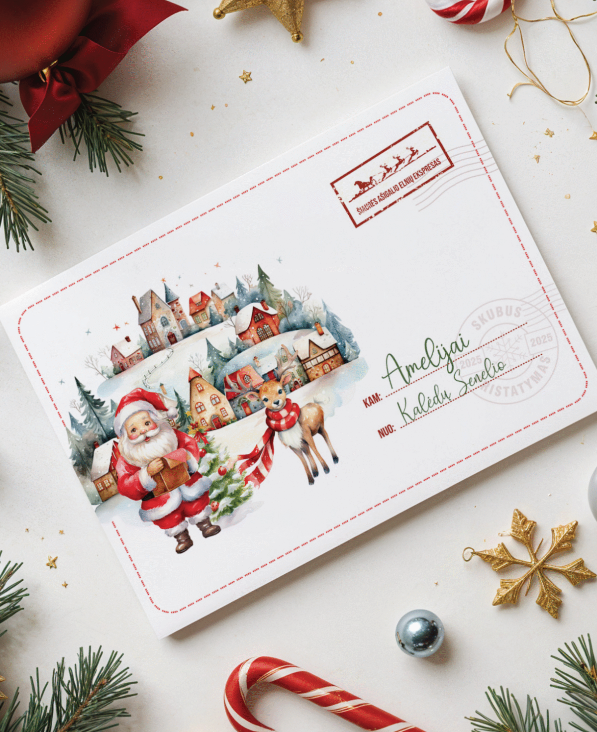 Personalizuotas laiškas nuo Kalėdų Senelio