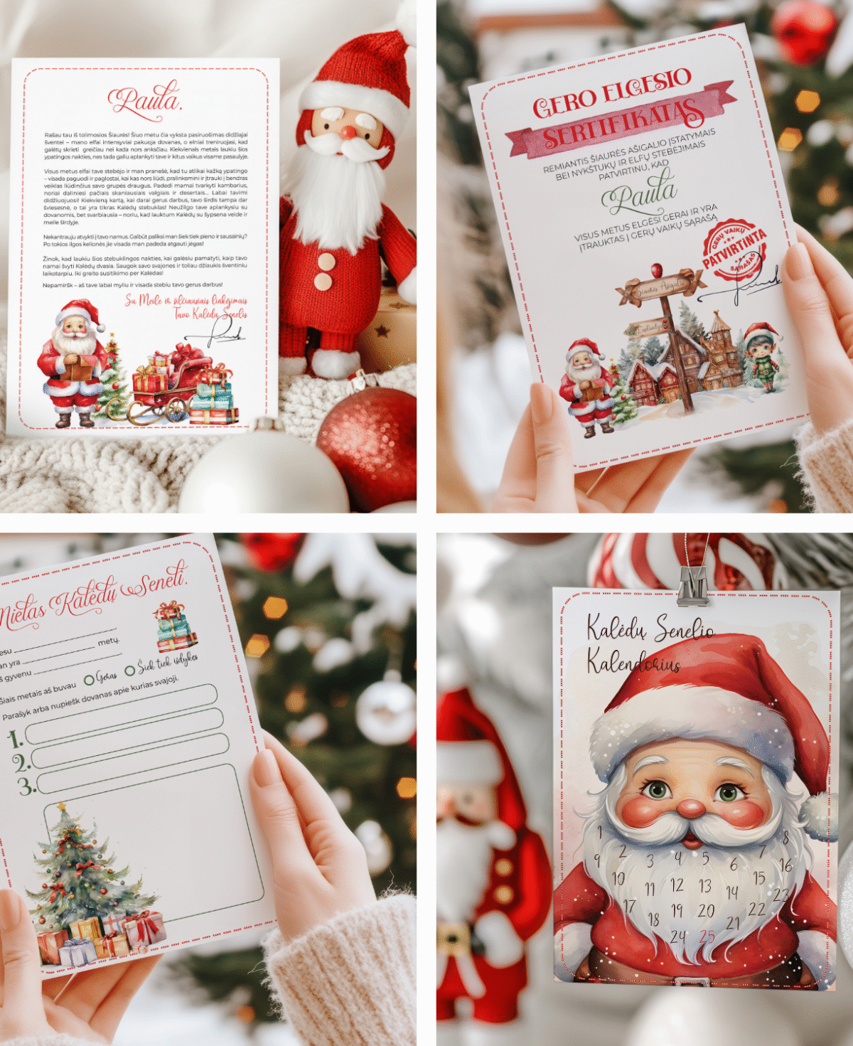 Skaitmeninis personalizuotas laiškas nuo Kalėdų Senelio