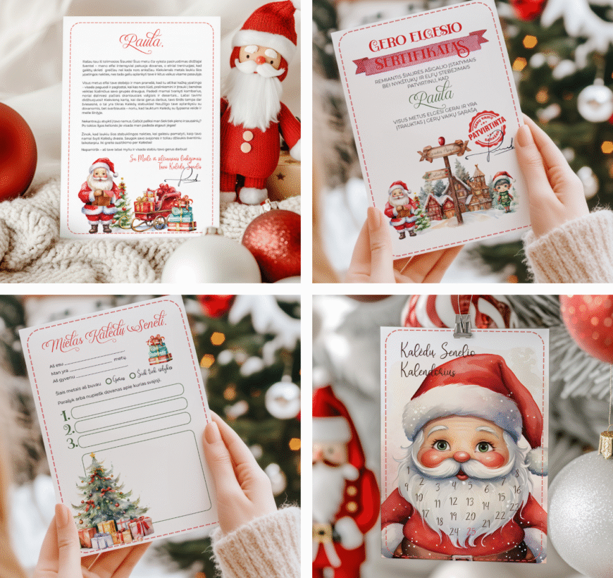 Skaitmeninis personalizuotas laiškas nuo Kalėdų Senelio