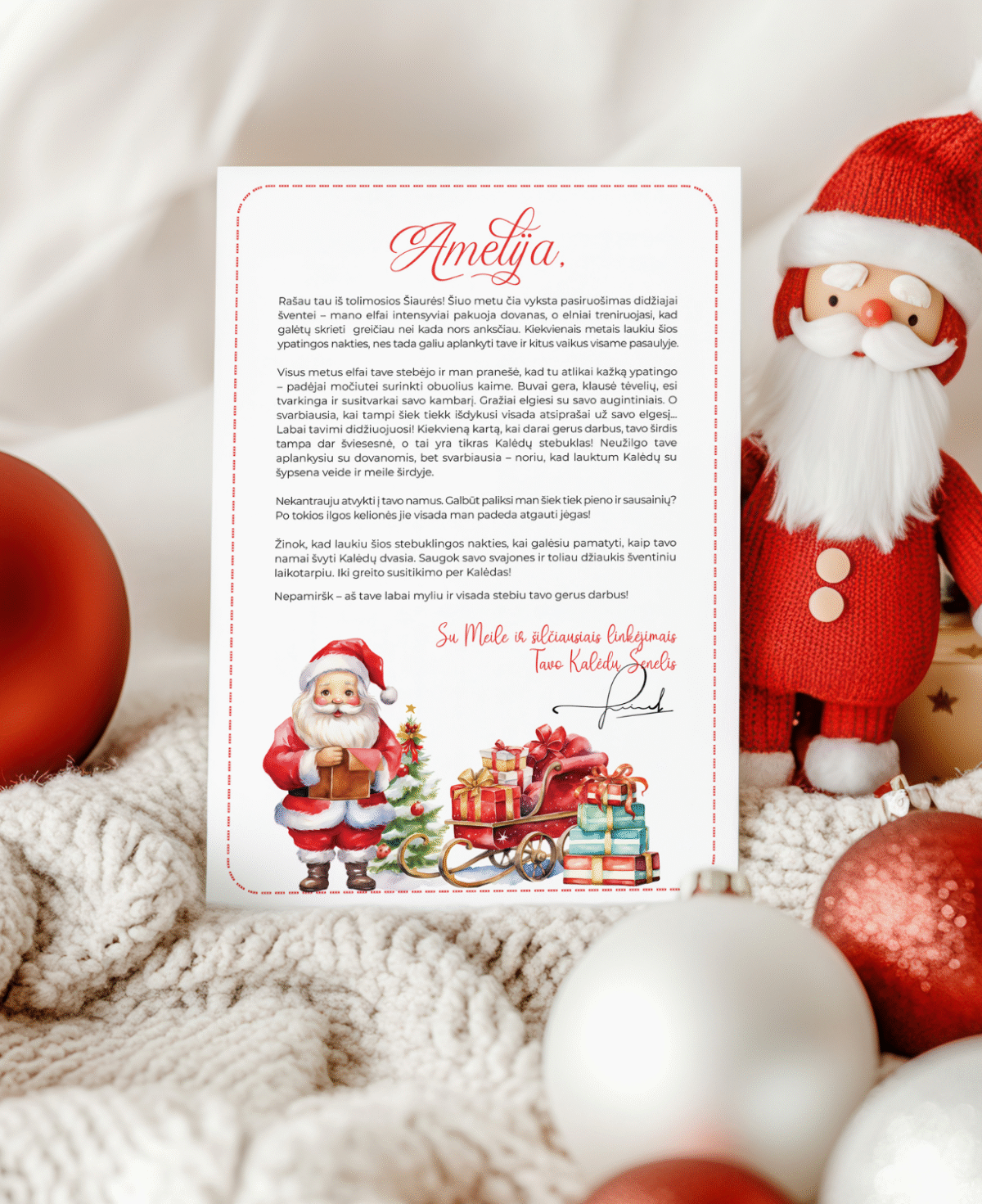 Personalizuotas laiškas nuo Kalėdų Senelio