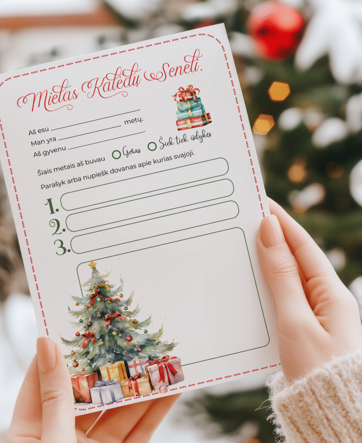 Personalizuota dėžutė nuo Kalėdų senelio