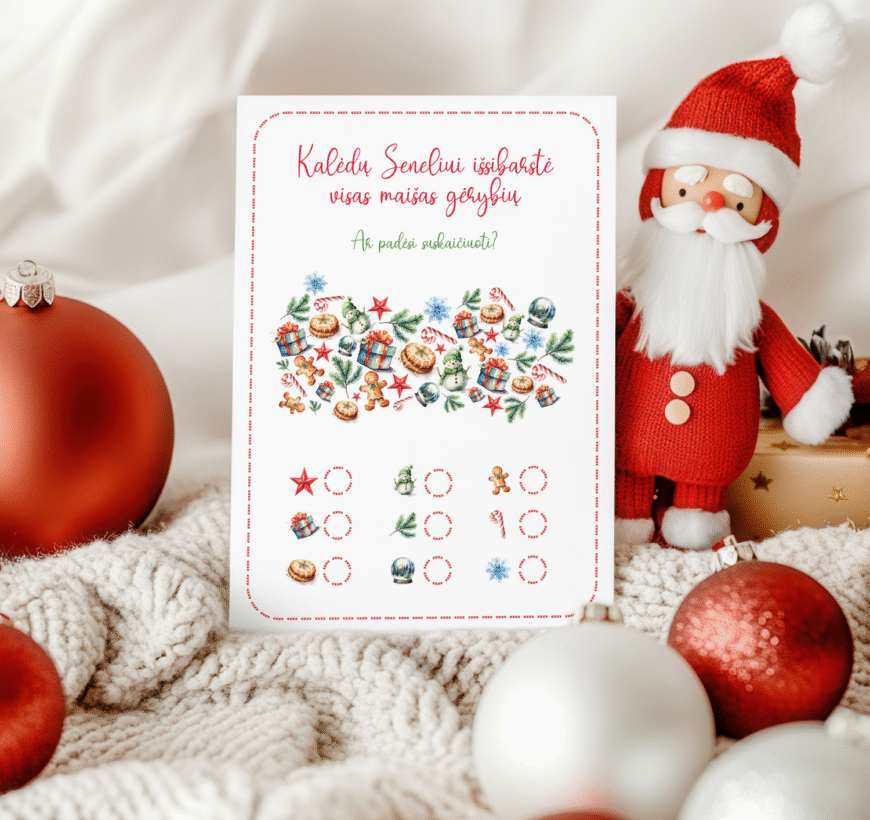 Skaitmeninis personalizuotas laiškas nuo Kalėdų Senelio